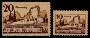 Germany 1930 Semi Official Air, Regensburg Flight Day Vignette