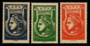 France 1936 Radio Tax Yv 1-3 NH VF
