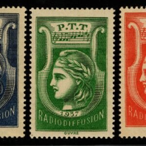 France 1936 Radio Tax Yv 1-3 NH VF