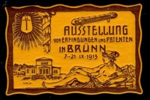 Czechoslovakia 1913 Brünn Exhibition Vignette with Airship