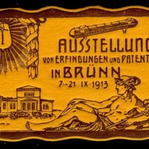 Czechoslovakia 1913 Brünn Exhibition Vignette with Airship