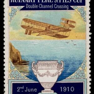 France 1910 Ruinart Père & Fils Cup Vignette with Biplane
