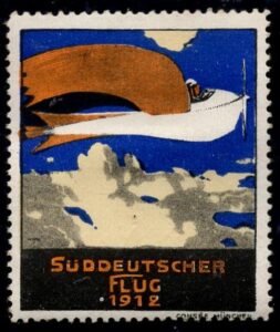 Germany 1912 Süddeutscher Flug Vignette