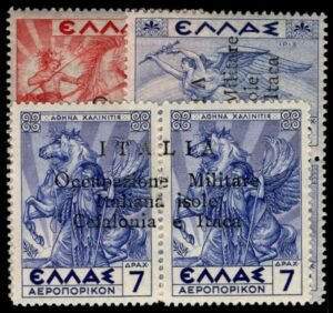 Ionian Is. NC1, 1a, 2 LH F-VF Signed