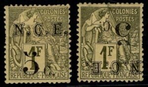 New Caledonia 8 + 8a Yv 10,10a H F-VF