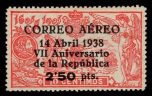 Spain 1938 #C91 H VF-XF