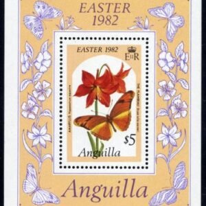 Anguilla 484 S/S NH Butterfly on flower, Easter