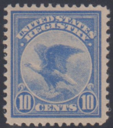 US F1 Registration Stamp VF + LH cv $75