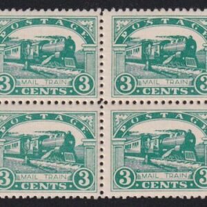 US 1940's "Movie Stamp" in Block of 4 Picturing Train