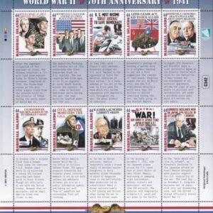 US 1014 Trust Territories Marshall Islands NH VF WWII 70th Anniversary Sheet