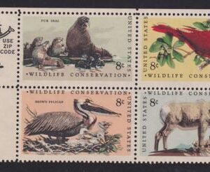 US 1464-67 Zip Block with Black Color Shift, Birds