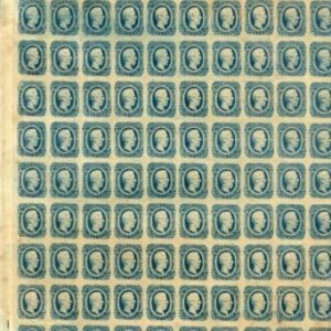 US Back Of Book - Confederate States of America 12 Deep Blue Sheet of 100