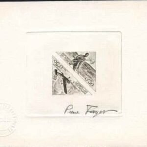 Congo J34 J40 Artist Die Proof, Transportation, Messenger, Airplane