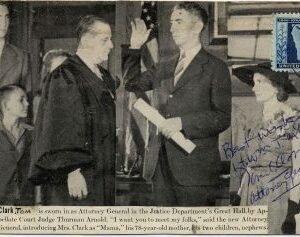 US 942 FDC Signed by Att. Gen. Tom Clark, future Justice