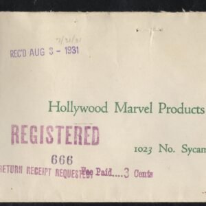 US  Oregon, Eugene 698 on Registered Fancy Cancel Cover, Geometric