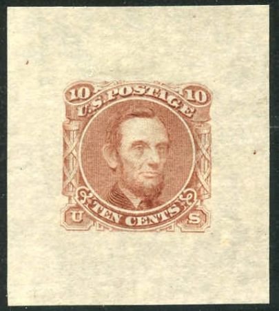 US 116E1g Essay XF 10 cent Lincoln - PFC