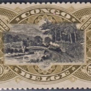 Belgian Congo 22 VF Unused LH Yellow Olive Shade cv $40