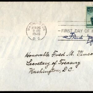 US 939 FDC Signed by Frederick M. Vinson