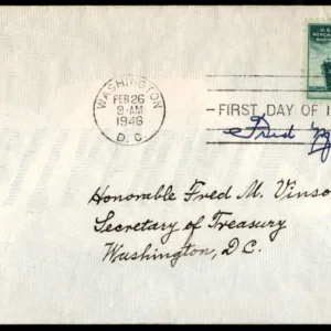US 939 FDC Signed by Frederick M. Vinson