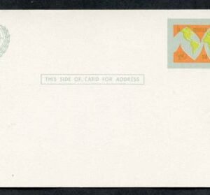United Nations UX3 Error XF NH Postal Card - Violet Blue Omitted