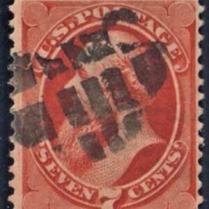 US 149 Bank Notes Used F-VF APS Cert Deep Vermilion Shade