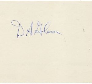 Autograph D.A. Glaser, Physicist, Nobel Prize Winner