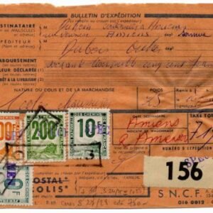 France 1959 Parcel Post Form, Railway stamps with Specimen Ovpt