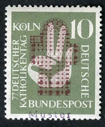 Germany 1956 750 Specimen Ovpt - German Catholics, Cologne