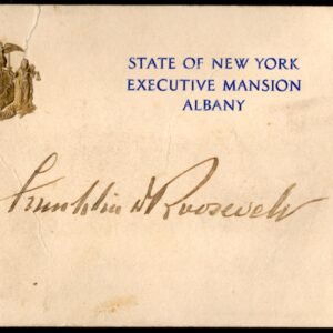 US  Autograph - Franklin D. Roosevelt as Governor of NY