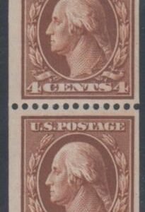 US 350 Washington / Franklin VF Mint H/NH Top Hinged, Bottom NH cv $550+