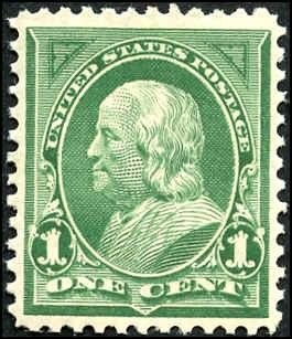 United States Bureau & Regular Issues , Scott 279. Never Hinged & Extremely Fine.