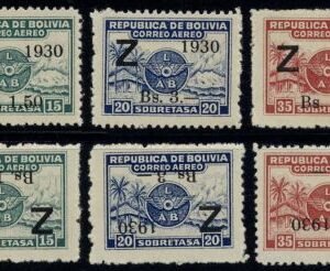 Bolivia 1930 C24 - C26, C24a - C26a VF Hinged