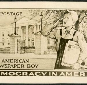 US 1015 Photo Essay, Newspaper boy close up