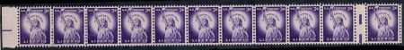 US 1035 Error Horizontal Strip of 11 with one full gutter pair