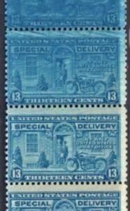 US E17 Error Special Delivery NH Overinking Transitional Strip of 4