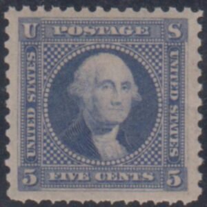 US 115-E2d VF Mint Hinged 5c 1869 Essay in Blue cv 200.00