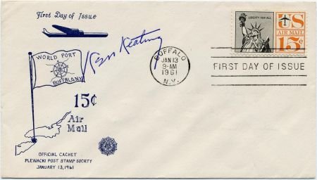 US C58 FDC Signed by Senator Ken Keating
