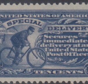 US E11 Special Delivery VF - XF NH Dark Ultramarine - Pink Back APS Cert. cv $450