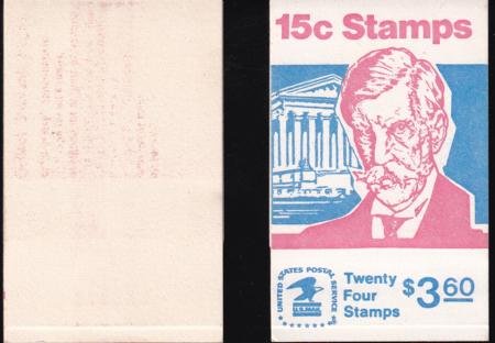 US BK117A var Mint NH XF 1288B Unexploded Booklet Error, Covers Missing Blue Entirely, Faint Red. UNIQUE!