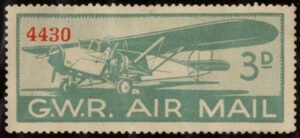 Great Britain 1933 Great Western Railway Airmail Label