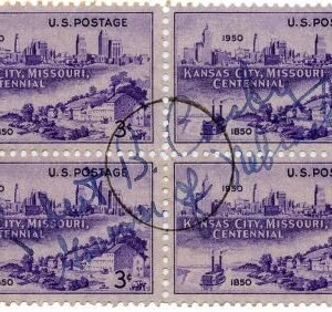 US 994 Autographed Block, Gov. Robert B. Crosby