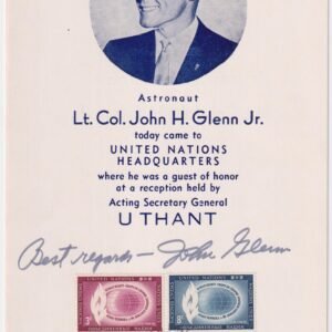 US 1962 Commemorative LeafletSigned by John Glenn