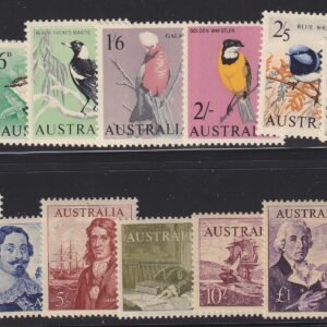 Australia 1963-65 #365-379 NH  F-VF  Full Set,  7 Values Picture Birds
