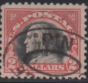 US Washington - Franklin #523  F - VF  neat cancel  Cat Value: $240