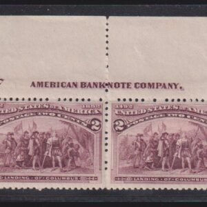US Early Commemoratives #231 NH Mint  Top plate strip of four broken hot fresh