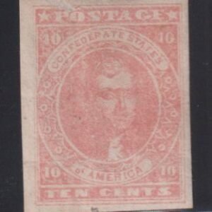 US Confederates #5 Mint  VF Regumed over thin spot and horizontal crease   Cat Value: $2400