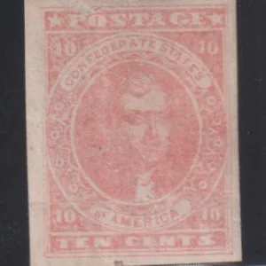 US Confederates #5 Mint  VF Regumed over thin spot and horizontal crease   Cat Value: $2400