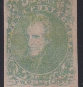 US Confederates #3 LH Mint  VF light green could be scarce yellow green expertly regumed  Cat Value: $1000