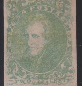 US Confederates #3 LH Mint  VF light green could be scarce yellow green expertly regumed  Cat Value: $1000