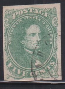 US Confederates #1 Used  VF  lovely  Cat Value: $175